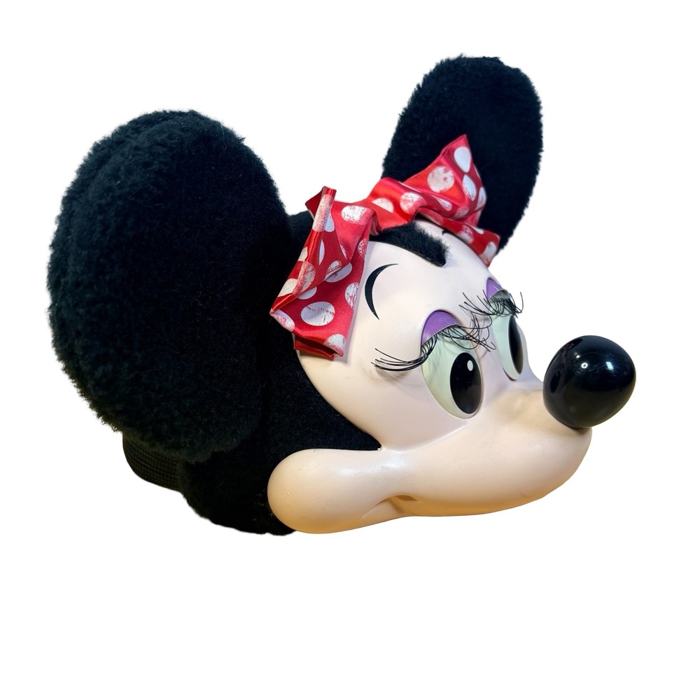 Vtg 1990s Disney‎ Minnie Mouse 3D Face Snapback Hat Mesh Trucker Made in USA Cap - Picture 3 of 12